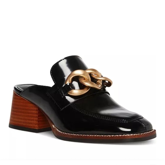 Steve Madden Women's Lorie Block-Heel Tailored Loafer Mule Pumps size 9.5 - Picture 1 of 7